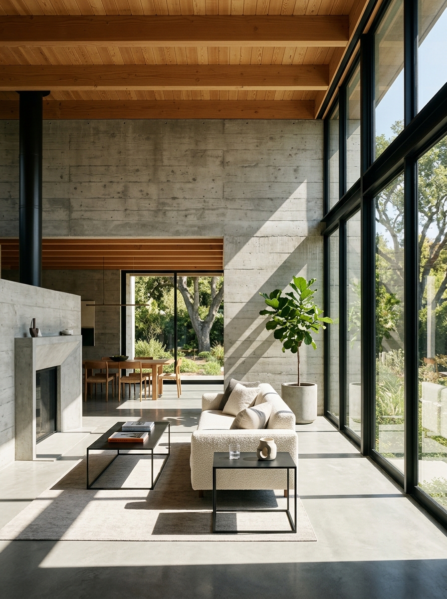 Interior moderno com luz natural